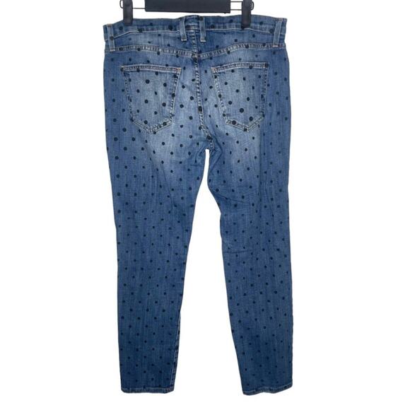 Current Elliott Womens Jeans Size 27 Denim Blue Polka Dot Skinny Leg Casual - Picture 2 of 14